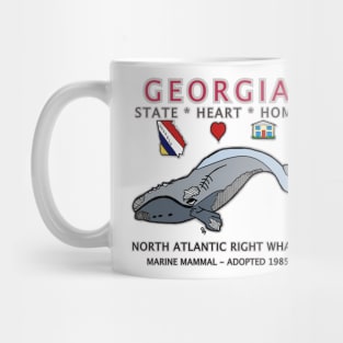 Georgia - North Atlantic Right Whale - State, Heart, Home - State Symbols Mug